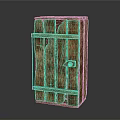 Vintage Wooden Storage Box with Metal Clasps Lock and Worn Texture for Daily Use