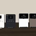 Haier Daily Electrical Air Purifiers With White Black Beige And Digital Display On Wooden Floor