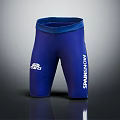 Blue SPINESHOW Athletic Shorts With Elastic Waistband And White Logo
