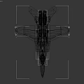 Gray Fighter Jet Model With Blue Stripes Cockpit And Landing Gear