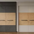 Modern Double Doors With Black White Wooden Panel Design For Contemporary Home Interior