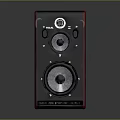 Polk Red Electronic Speaker With Multiple Loudspeakers And Audio Device Design