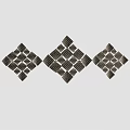 Multiple Diamond Shaped Wall Decor Pieces with Woven Texture Design 3d model