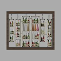 Organized Wine Rack With Various Bottles On Wooden Shelves