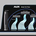 AUX Smart Air Flow Window Display With Smart Guide Controller Cooling Panel And Vertical Unit 3d model