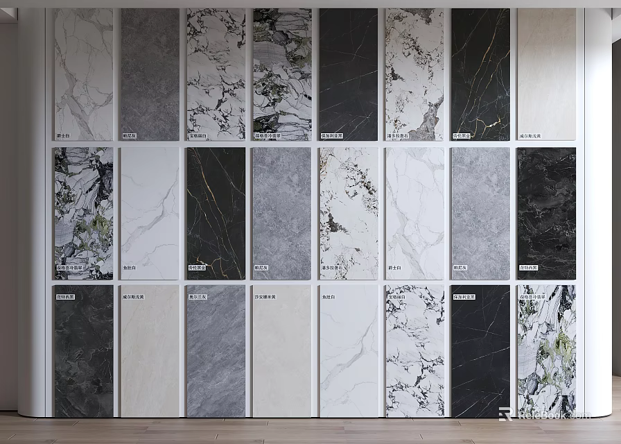 Assorted Floor Tile Designs For Home Decoration 3d model