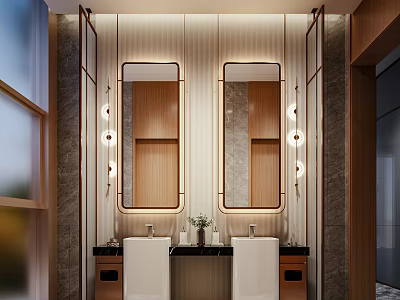 Toilet Washing area Public toilet Hotel toilet 3d model