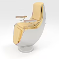 Modern Yellow And White Massage Chair With Stylish Design Comfortable Seat And Armrest