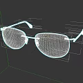 Sleek Metal Frame Eyeglasses With Red Temple Arms On Black Background