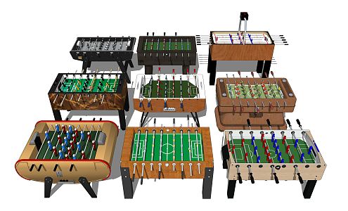 Modern table football 3d model