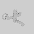 Polished Chrome Wall Mounted Faucet With Elegant Modern Design Features