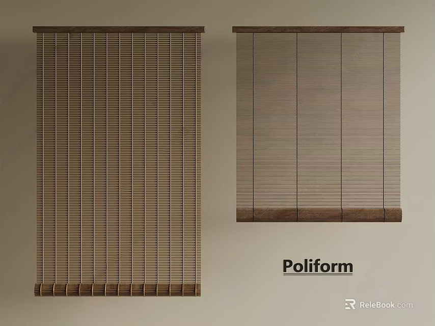 Poliform Window Blinds with Natural Design and Modern Style Options 3d model