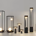 Modern Outdoor Lights With Various Styles Metal Frames And Illuminated Balls For Garden