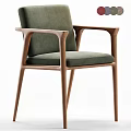 Modern Design Leisure Chair with Wooden Frame Upholstered Seat and Backrest and Multiple Color Options