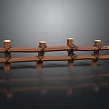 Rustic Wooden Fence With Crossed Slats And Vertical Posts For Outdoor Use
