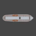 Vintage White Steamboat With Multiple Decks Railing And Exterior Windows
