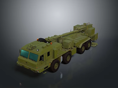 Green Military Tank With Multiple Wheels And Advanced Top Equipment Design 3d model