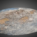 Soil mound sediment sand sand sand terrain desert dunes 3d model