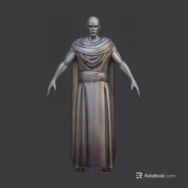 Game Movie Character With Mysterious Robe Sharp Fingers And 3D Model Design 3d model 