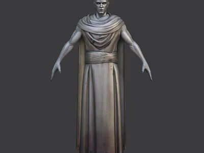 Game Movie Character With Mysterious Robe Sharp Fingers And 3D Model Design 3d model
