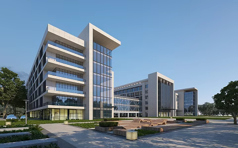 modern office building office building 3d model