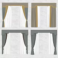Different Curtain Designs With Various Colors For Interior Window Decoration 3d model