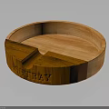 Wooden Round Tray Daily Living Essential with Divided Section and Smooth Finish