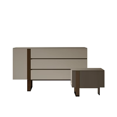 Modern Entryway Cabinet And Side Cabinet With Drawers And Sleek Wooden Design 3d model