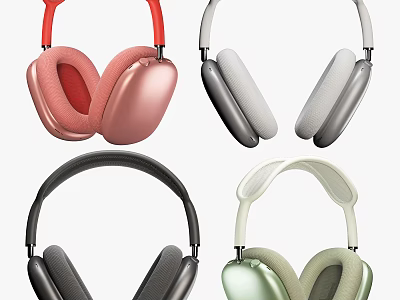 Stylish Over Ear Headphones With Multiple Color Options And Comfortable Ear Cushions 3d model