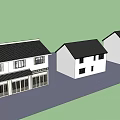 Traditional Chinese Style Houses With White Walls And Black Tiled Roofs Design