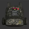 Camouflage Tactical Vest With Hunter Kobra Text Badges And Red Patches