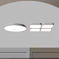 Modern Simple LED Ceiling Lights With Round And Square Shapes For Home Lighting Design 3d model