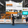 BARTEC Safe Technologies Exhibition Booth With Technical Equipment And People Interacting 3d model