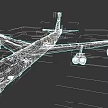 Gray Military Fighter Jet With Four Engines And Long Wing Structure Design