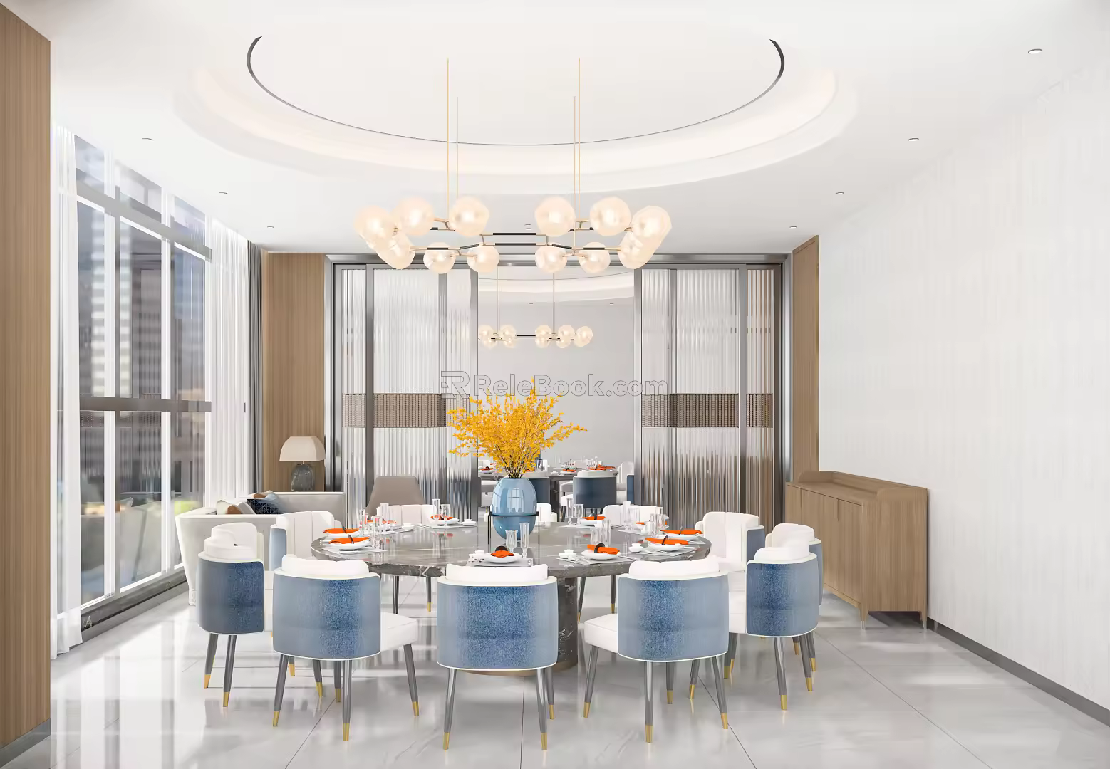 Modern private rooms 3d model