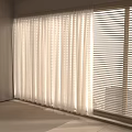 Light Modern Fabric Curtain And Blinds For Elegant Interior Living Space