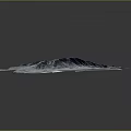3D Mountainous Terrain Model With Digital Elevation And Textured Surface Features