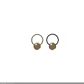 Modern Wall Lamp Design With Golden Sphere And Black Circular Ring Metallic Finish