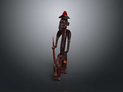 Puppet Man Machine Puppet Woman Hanging Line Puppet Figure Game Figure Game Role 3d model