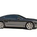 Black Bentley Sports Car With Sleek Design Front Grille And Silver Wheels