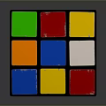 Colorful Rubik's Cube Puzzle With Vibrant Colored Faces And Smooth Surface