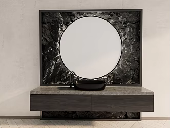 modern sink bathroom cabinet 3d model