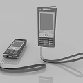 Retro Feature Phones With Keypad Screen And Lanyard Design