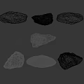 Natural Stone and Wood Decorative Crafts Featuring Diverse Shapes and Textures