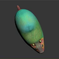 Vibrant Colorful Capybara Figurine With Green Blue Yellow And Pink Tones