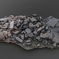 Rough Natural Stone Piles With Various Sizes And Textures For Construction