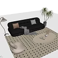 Modern Sofa Coffee Table Combination Sofa Coffee Table 3d model