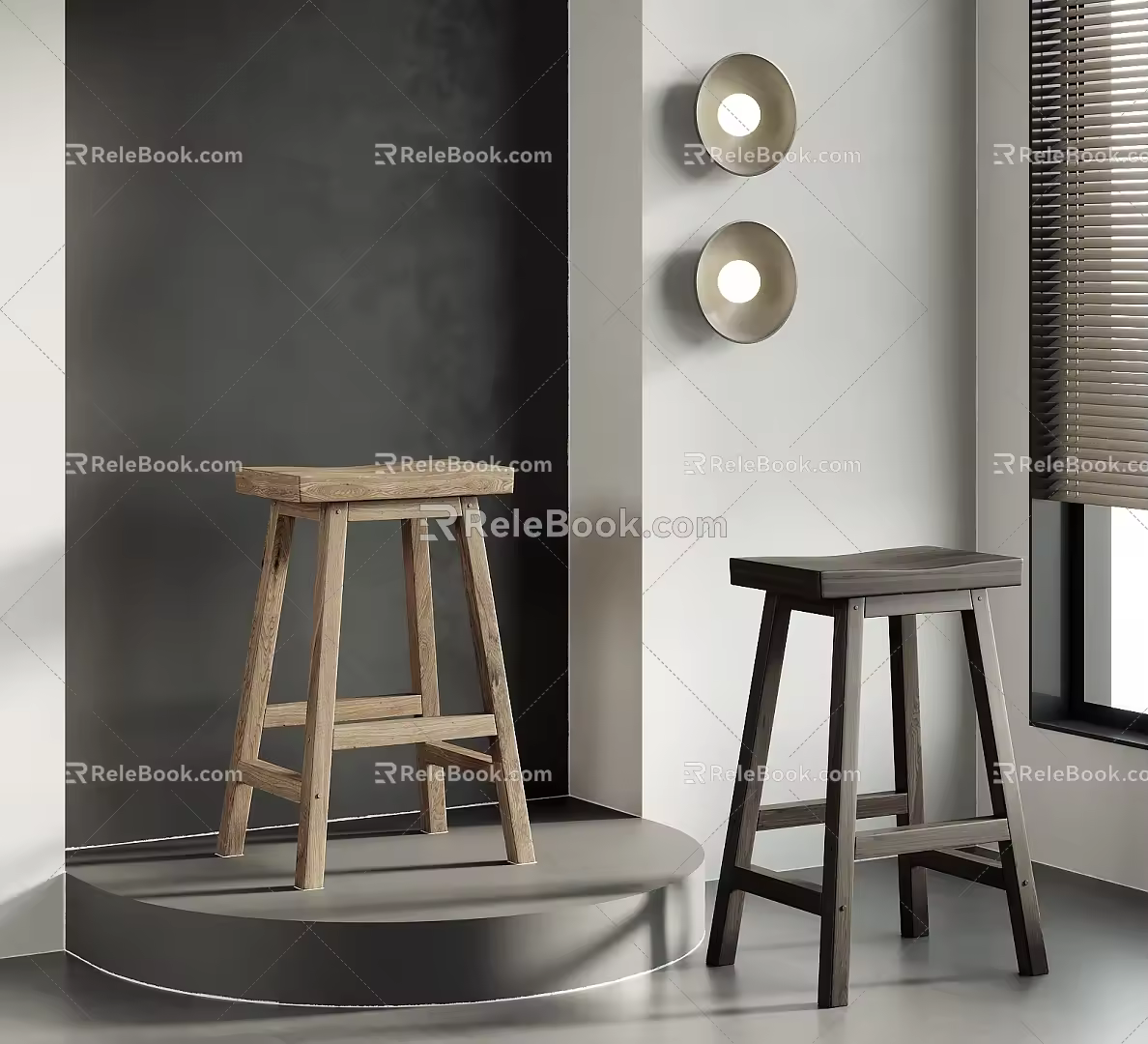 Quiet Bar Stool 3d model