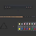 Complete Billiard Sports Equipment Including Pool Cue Rack Cues Balls And Triangle