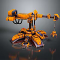 Yellow Industrial Robotic Equipment With Multiple Mechanical Arms And Heavy Duty Structure
